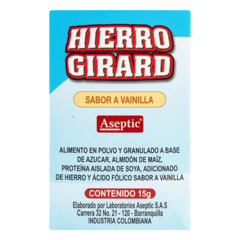 Hierro Girard Vainilla 15 g