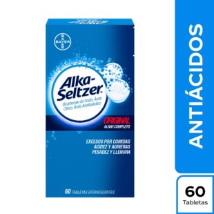 Alka Seltzer Aspirina/Ácido Cítrico/Bicarbonato Sodio 60 Tabletas