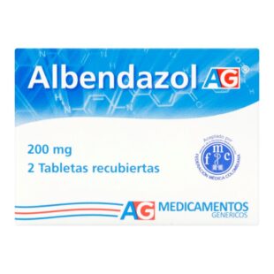 ALBENDAZOL 200 MG 2 TABLETAS AG