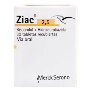 ZIAC 2.5 MG 30 TABLETAS (3%+)(A)