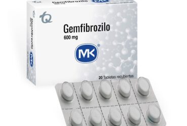 GEMFIBROZILO 600 MG 20 TABLETAS MK