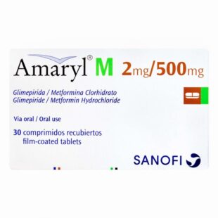AMARYL M 2 MG/500 MG 30 COMP