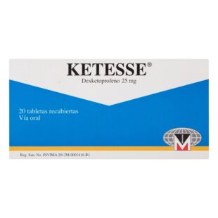 KETESSE 25 MG 20 COMPRIMIDOS (3%+)
