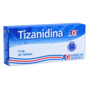 TIZANIDINA 4 MG 20 TABLETAS AG(PAE)