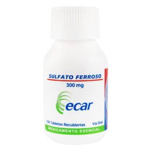 SULFATO FERROSO 300 MG 100 TABLETAS EC