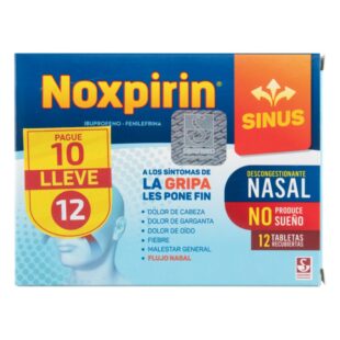 NOXPIRIN SINUS 12 TABLETAS PAG 10 LLE 12
