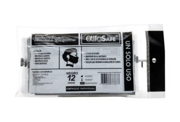 TAPABOCAS ALFA SAFE NEGRO 12 UND