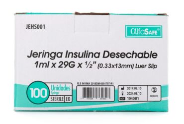 JERINGA ALFA INS.1 CC 29G X1/2 13MM 100U