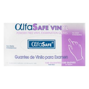 GUANTE EXAMEN VINILO ALFA T.S 100 UND