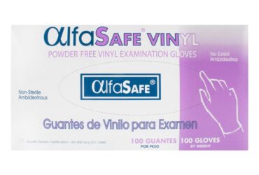 GUANTE EXAMEN VINILO ALFA T.S 100 UND