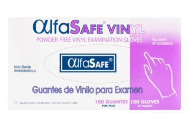 GUANTE EXAMEN VINILO ALFA T.M 100 UND