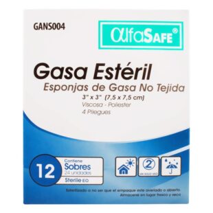 GASA ALFA EST.NO TEJIDA 7.5X7.5CM 12 X 2