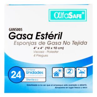 GASA ALFA EST.NO TEJIDA 4X4 10 CM 24 UND