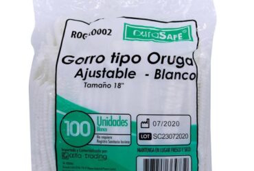 GORRO TIPO ORUGA BLANCO ALFA 100 UND