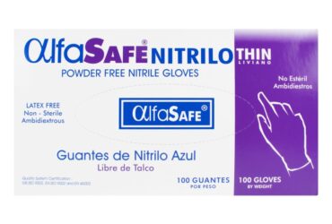 GUANTE NITRILO ALFA LIV.AZUL T.M 100 UND
