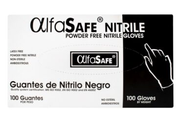 GUANTE NITRILO ALFA NEGRO T L 100 UND