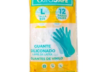GUANTES ALFASAFE VINILO TALLA L 12 UD