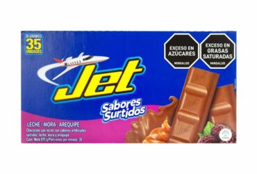 CHOCOLATINA JET SABORES SUR. 25GR 35 UND