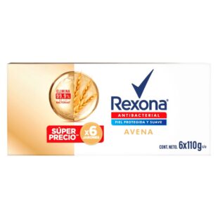 6 JAB REXONA ANTIBACTERIAL AVENA 110GRS