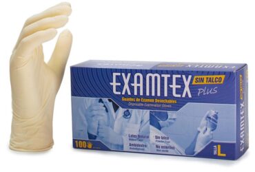 GUANTE LATEX EXAMTEX TALLA L 100 UND